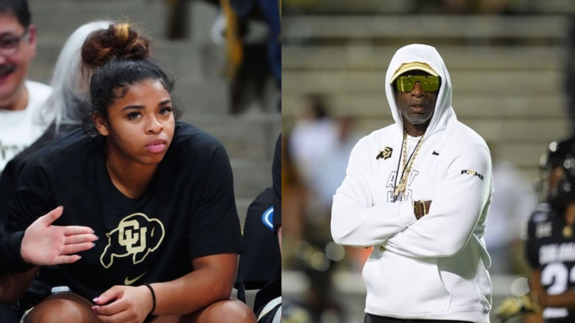 Shelomi Sanders and her father, Deion Sanders 