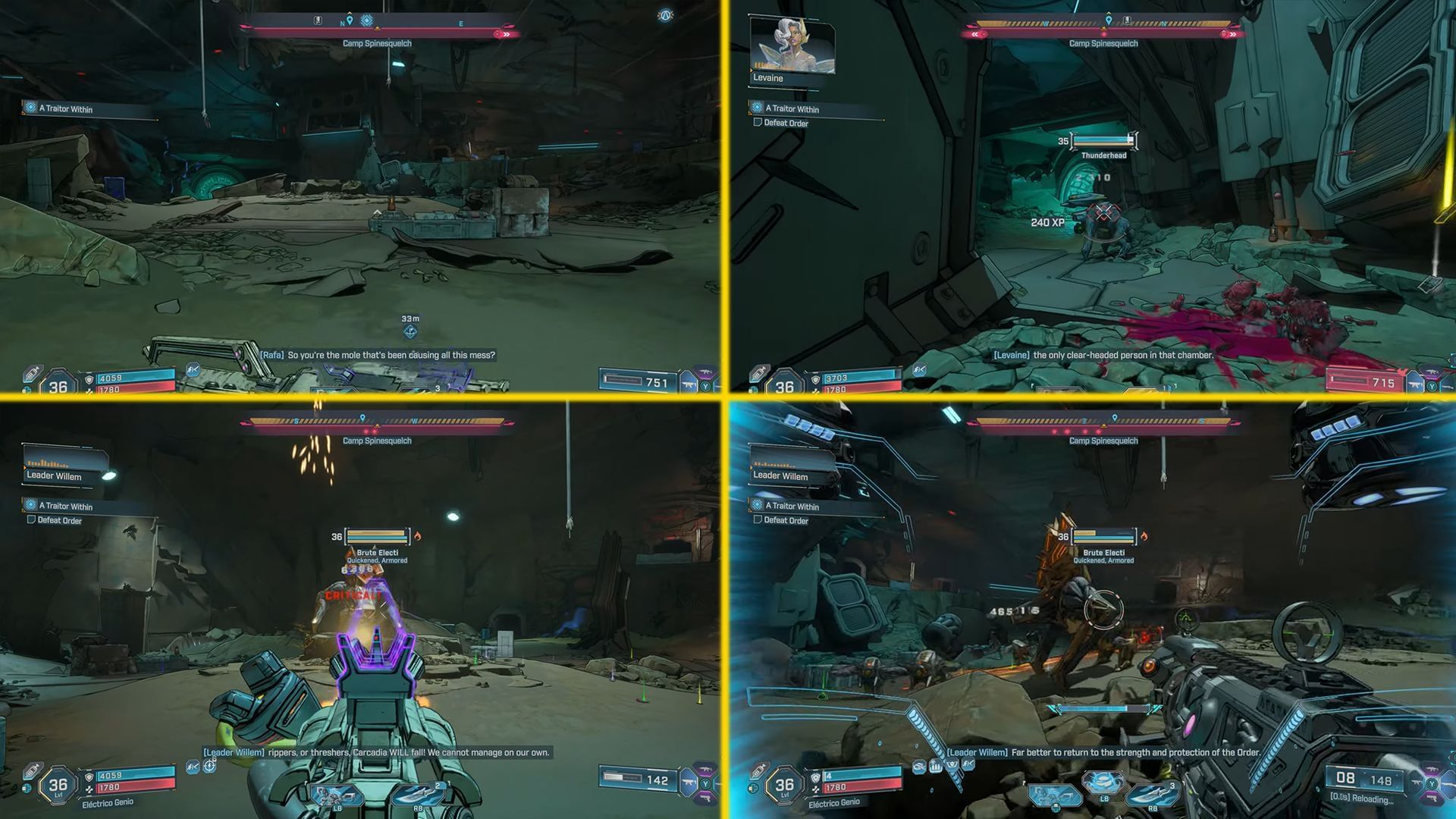 Once you are in the location, you will encounter a lot of Order troops and a Brute Electi (Image via Gearbox Software)