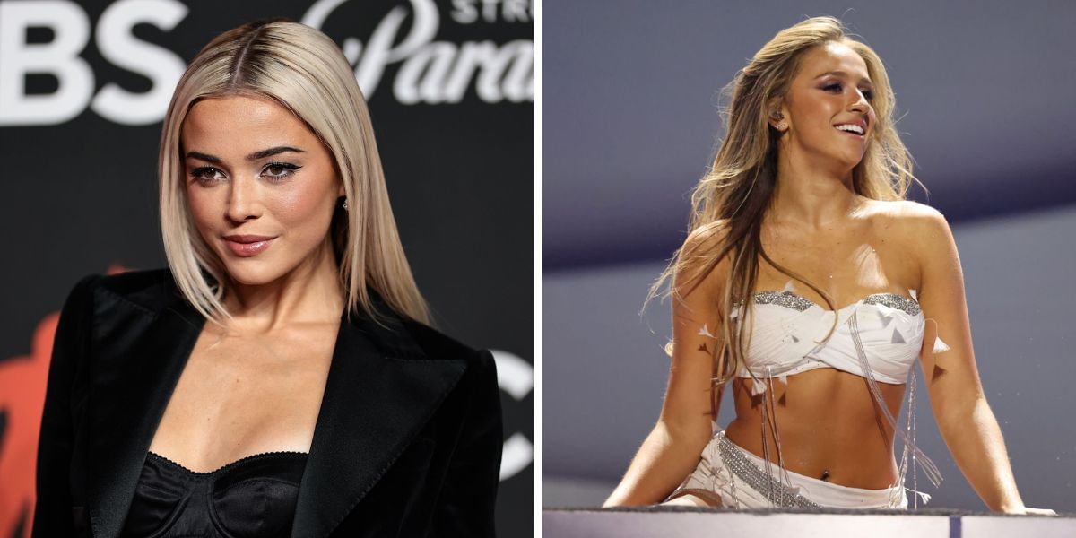 Olivia Dunne and Tate McRae at 2025 VMAs. (Images by Getty)