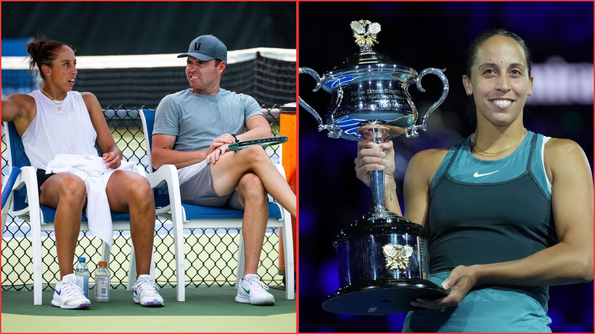 Madison Keys with her husband Bjorn | Getty