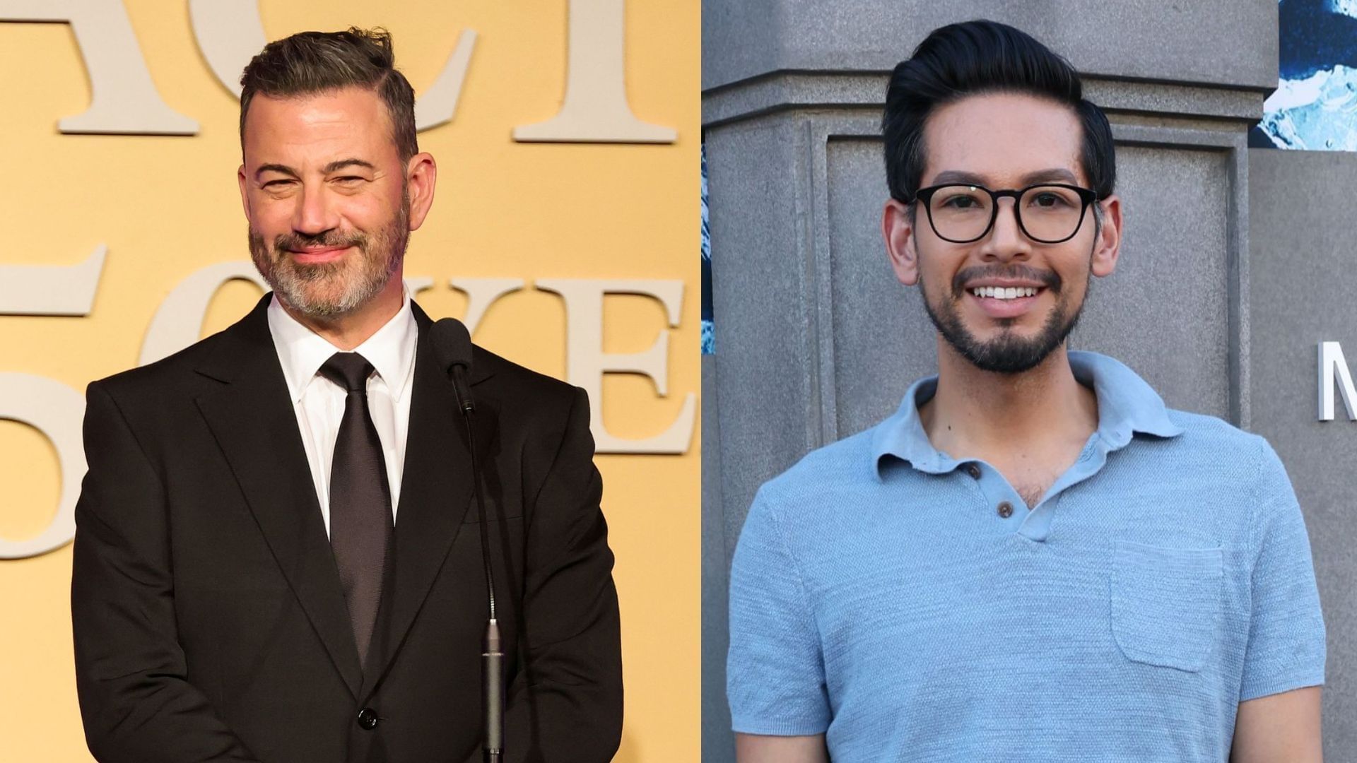 From L to R: Jimmy Kimmel and Zack Peter (Image via Getty Images)