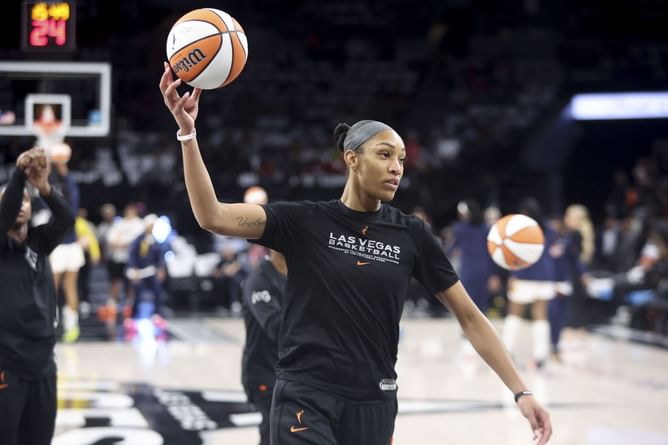 "This is why A'ja Wilson stinking it up": Fans react as Bam Adebayo shows up at Gainbridge Fieldhouse for Aces vs. Fever Game 3