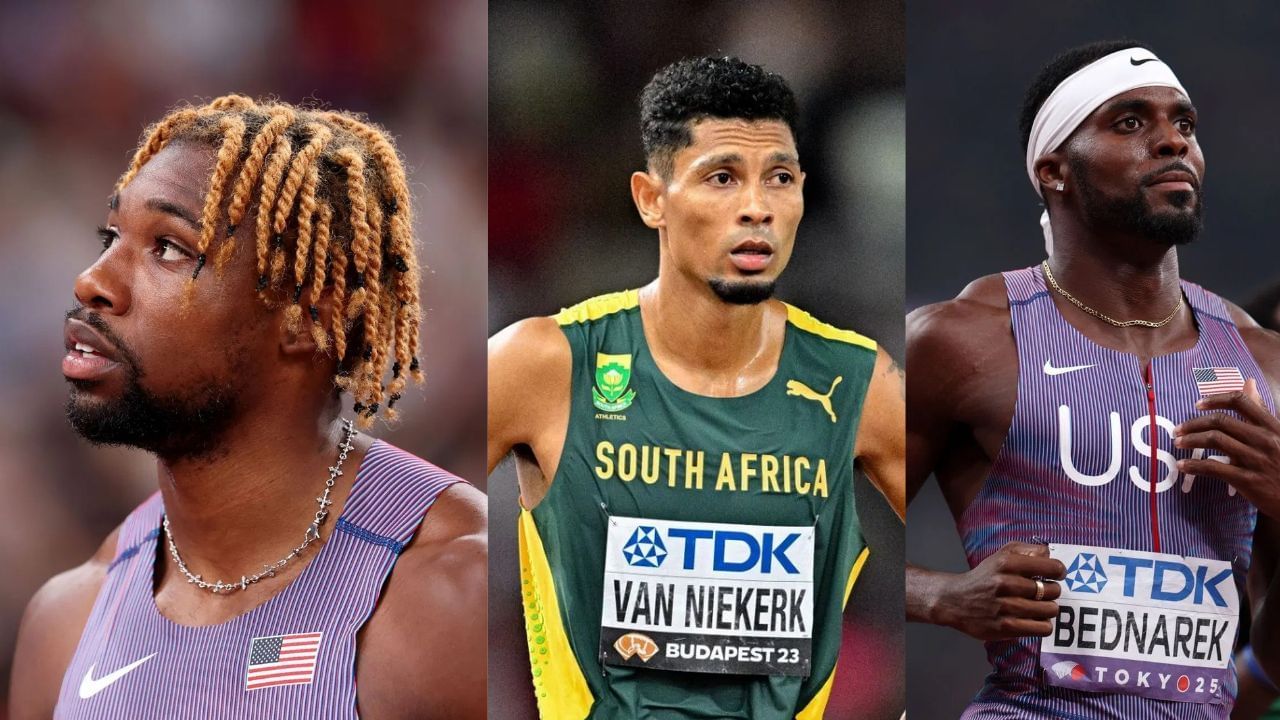 Noah Lyles, Wayde Van Niekerk, and Kenny Bednarek (Image via: All Getty)