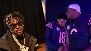 Antonio Brown has NSFW 4-word reaction to Caleb Williams-DJ Moore's viral sidelines hugging moment during Bears' rout of Cowboys