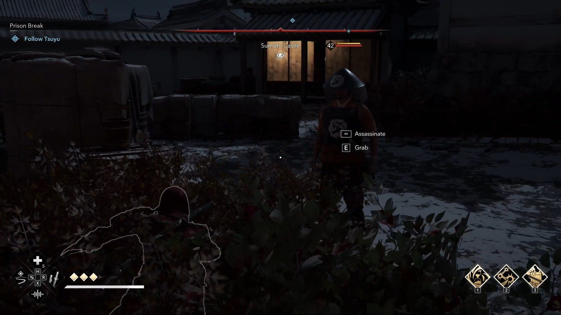 Listen to Tsuyu&#039;s commands and take out the guards (Image via Ubisoft)