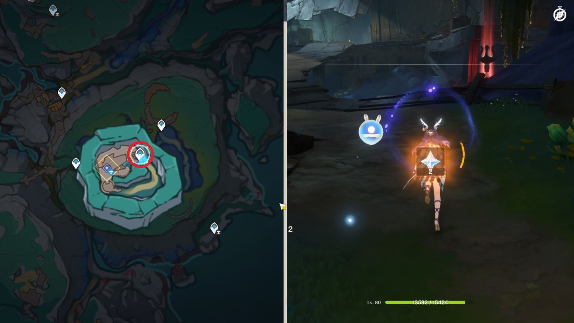 Teleport waypoint in the Abandoned Workshop (Image via HoYoverse)