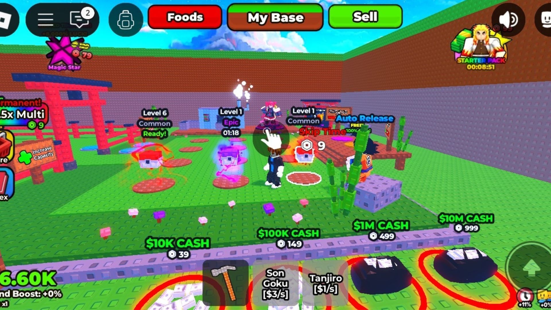 Slots in Catch an Anime (Image via Roblox)