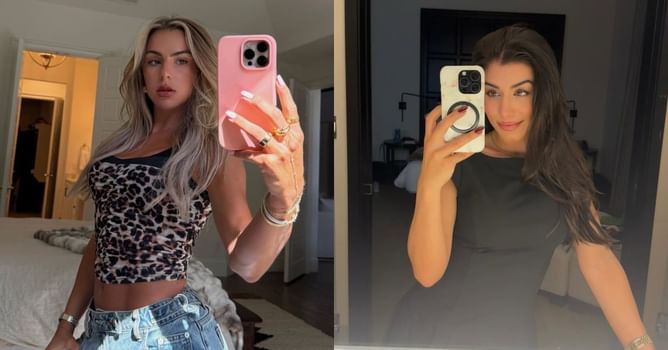 Jake Ferguson's fiancée Haley Cavinder assists Dak Prescott's fiancée Sarah during fun golf session together [PICS]