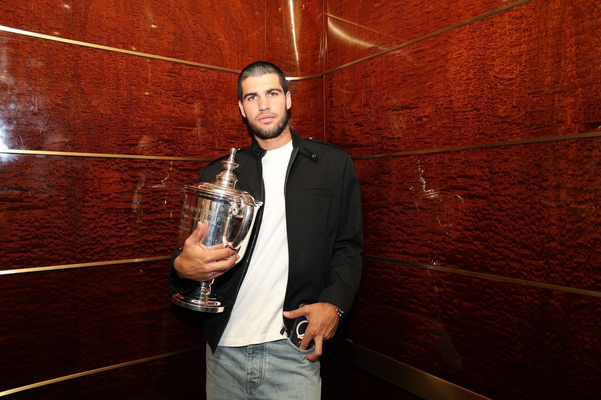 Alcaraz at the New York City Trophy Tour (Image Source: Getty)