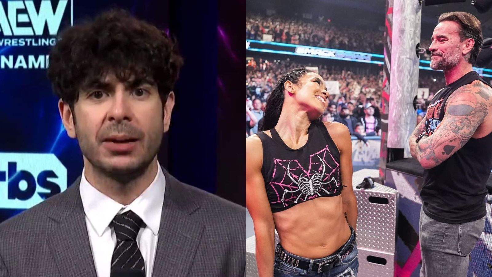 Tony Khan and AJ Lee &amp; CM Punk 