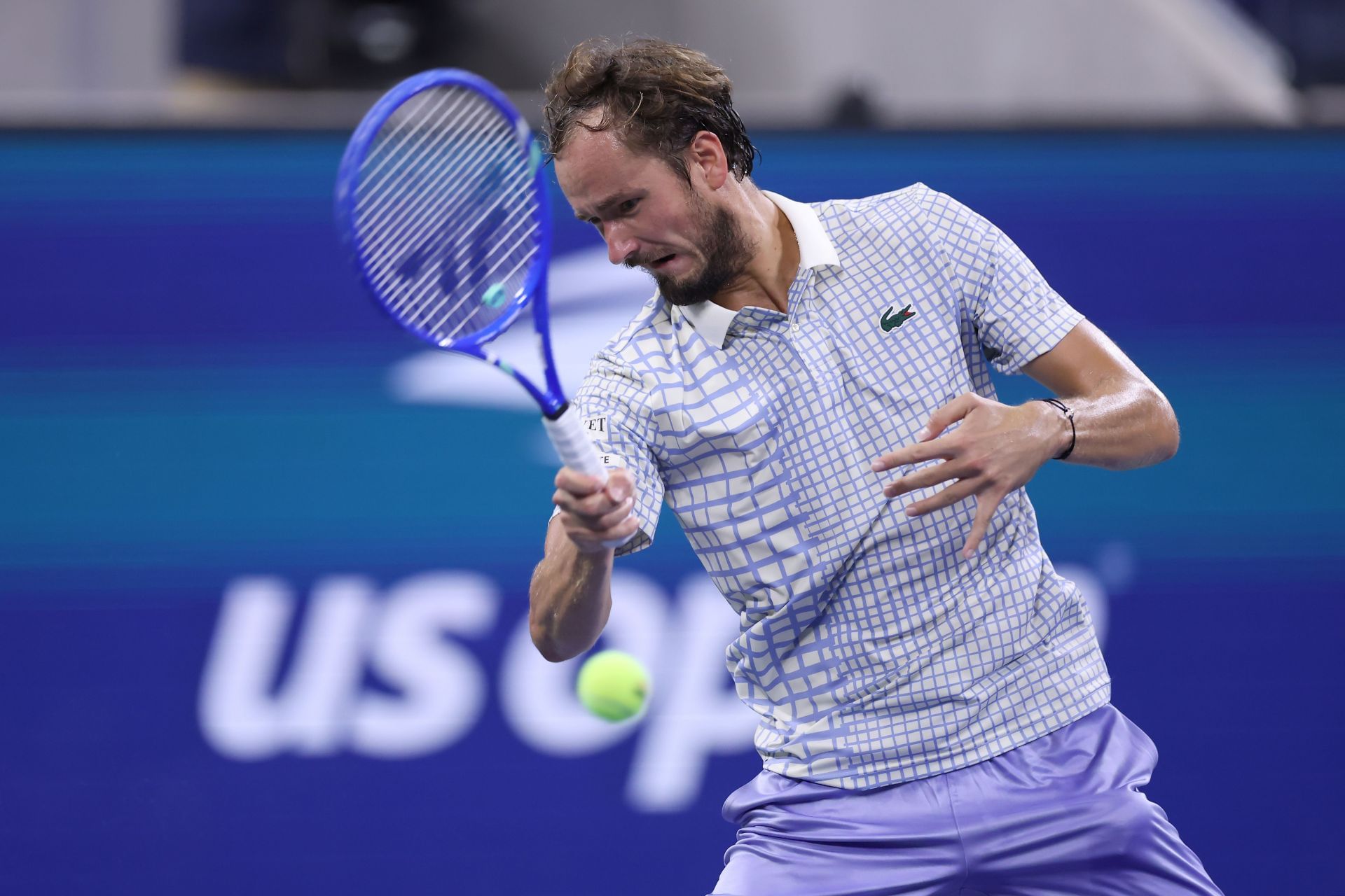 Daniil Medvedev in action at the 2025 US Open (Source: Getty)