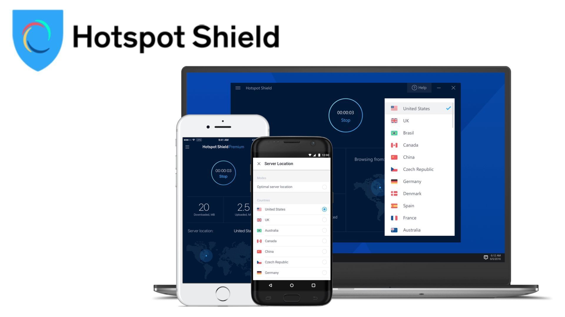 Hotspot Shield is a reliable free VPN for Apple iPhone (Image via Hotspot Shield)