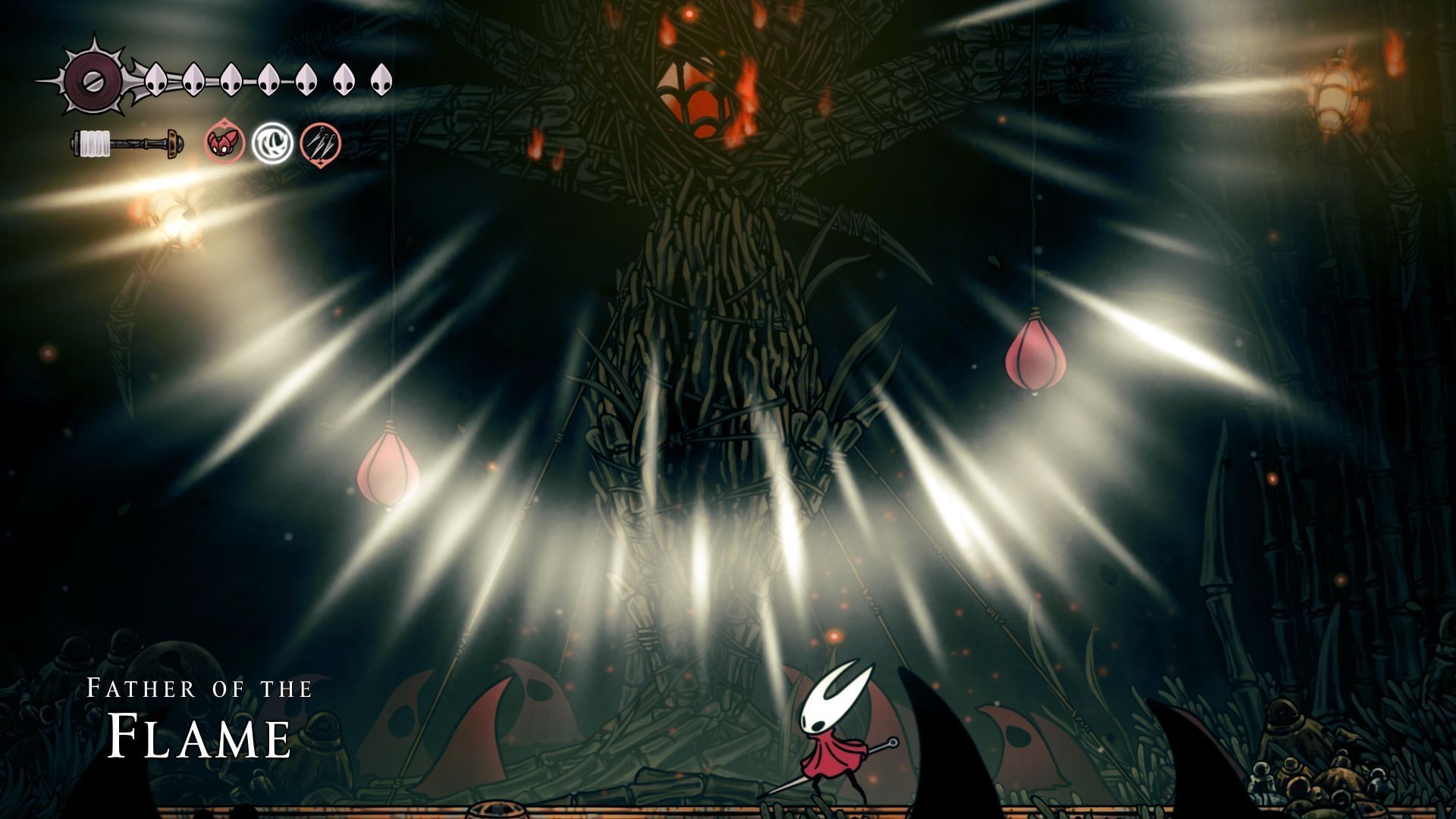 Father of the Flame in Wisp Thicket in Hollow Knight Silksong (Image via SK Gaming || Team Cherry)