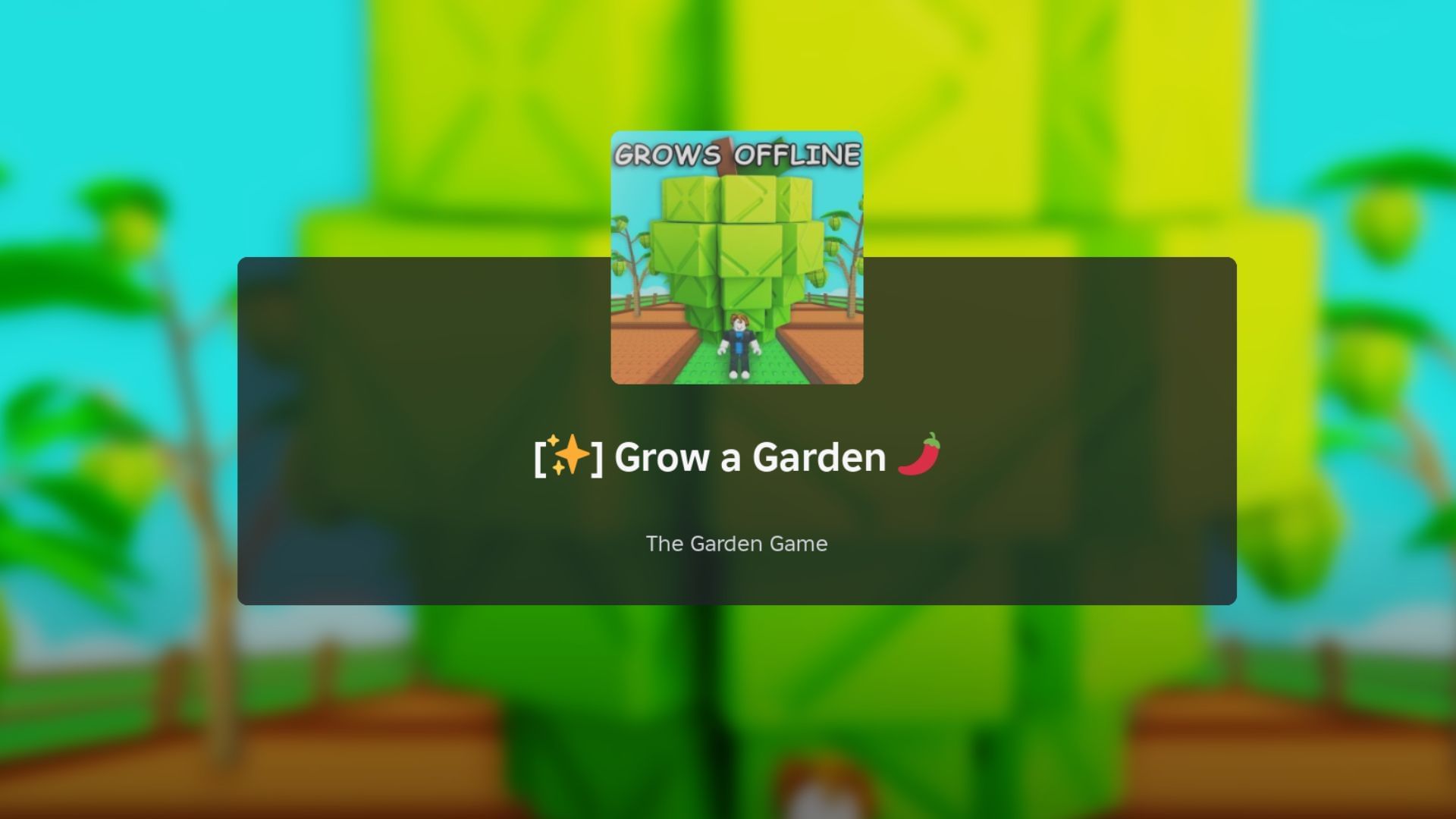 Grow a Garden loading screen