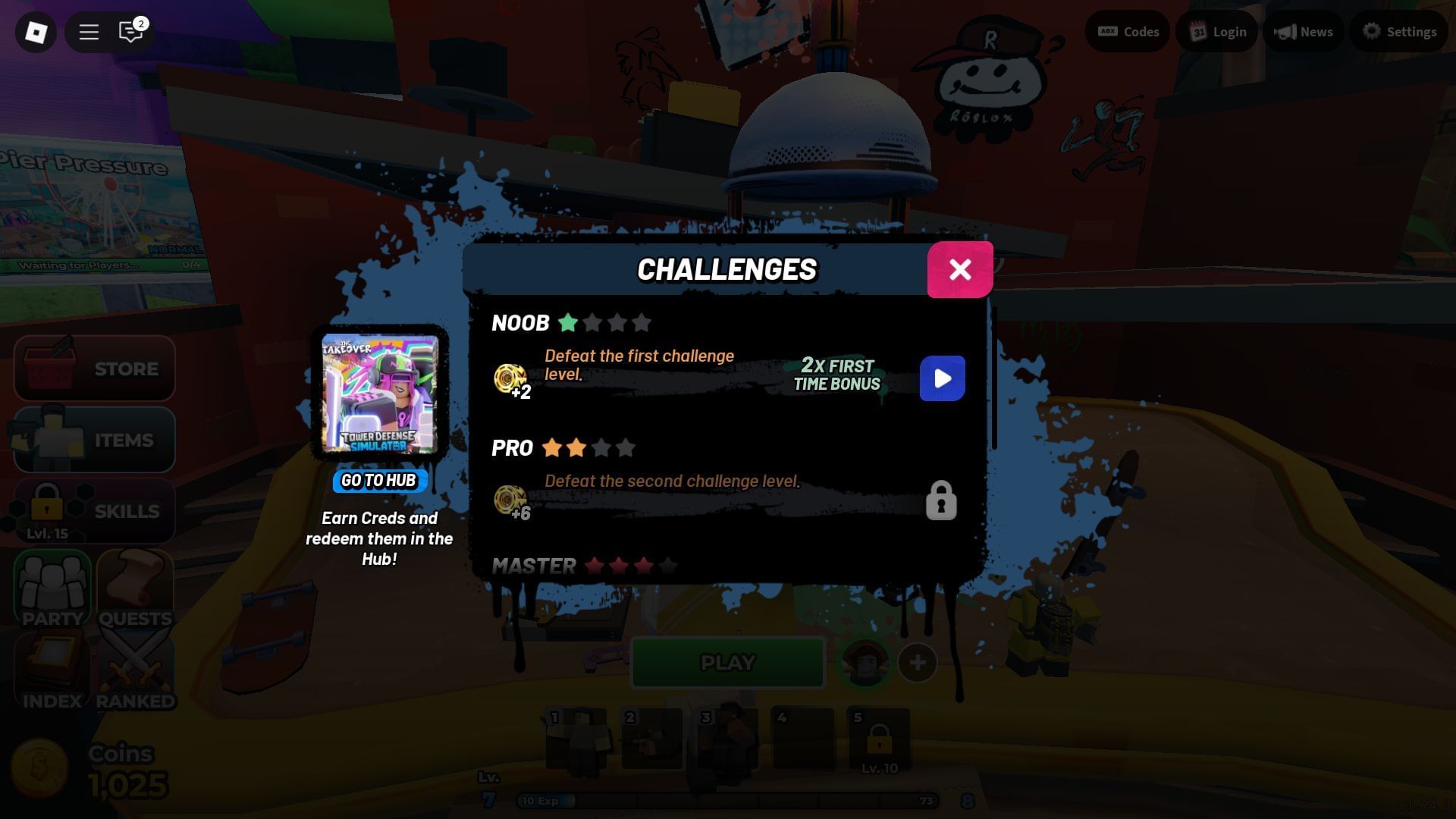 The Takeover challenges (Image via Roblox)