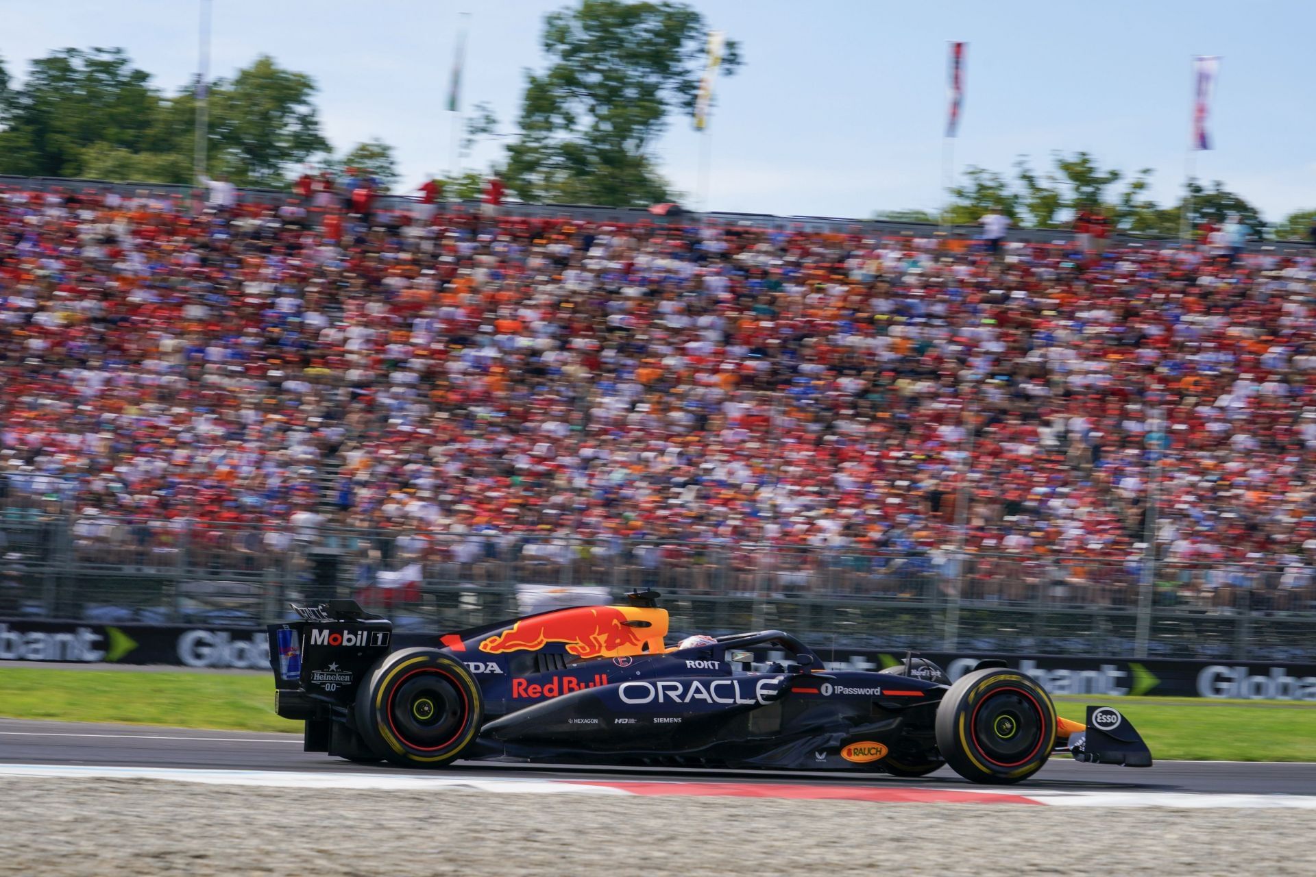 Max Verstappen of the Netherlands drives the Oracle Red Bull Racing RB21 Honda - Source: Getty
