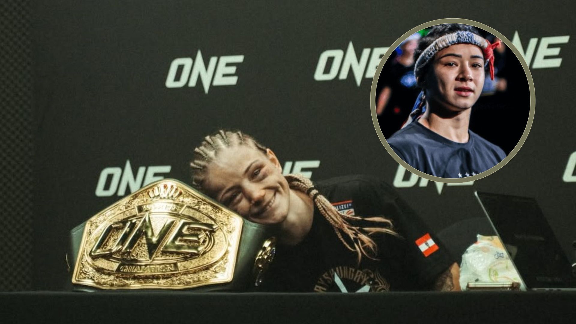 Stella Hemetsberger thankful for support of Allycia Hellen Rodrigues in title conquest. -- Photo from Stella Hemetsberger IG and ONE Championship