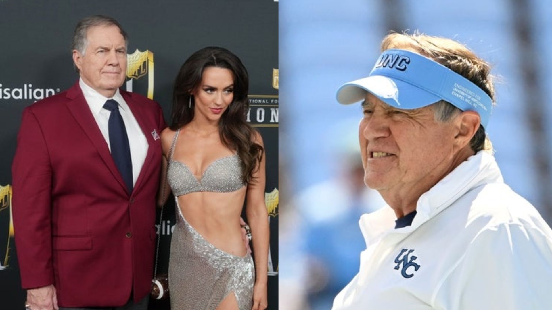 North Carolina coach Bill Belichick and his GF, Jordon Hudson 