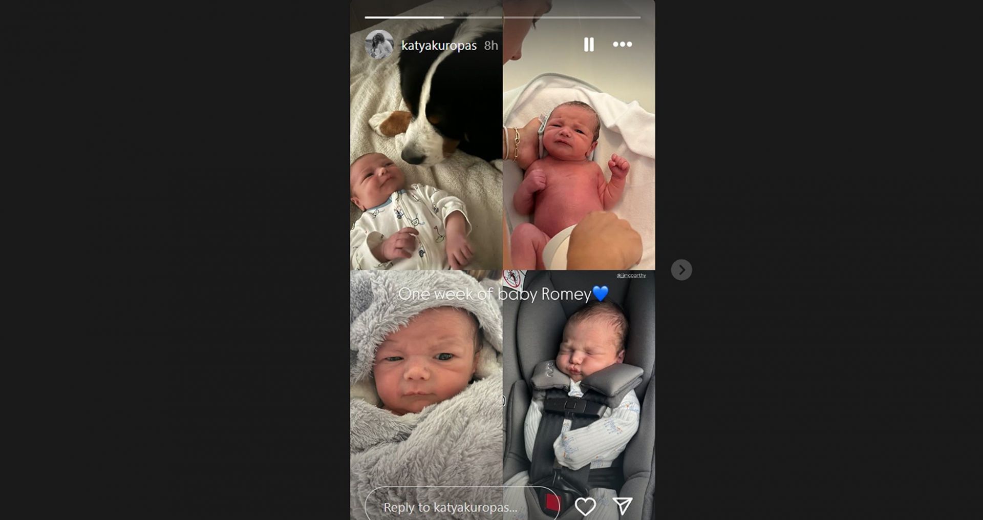 J.J. McCarthy&rsquo;s fianc&eacute;e Katya Kuropas IG story /@katyakuropas