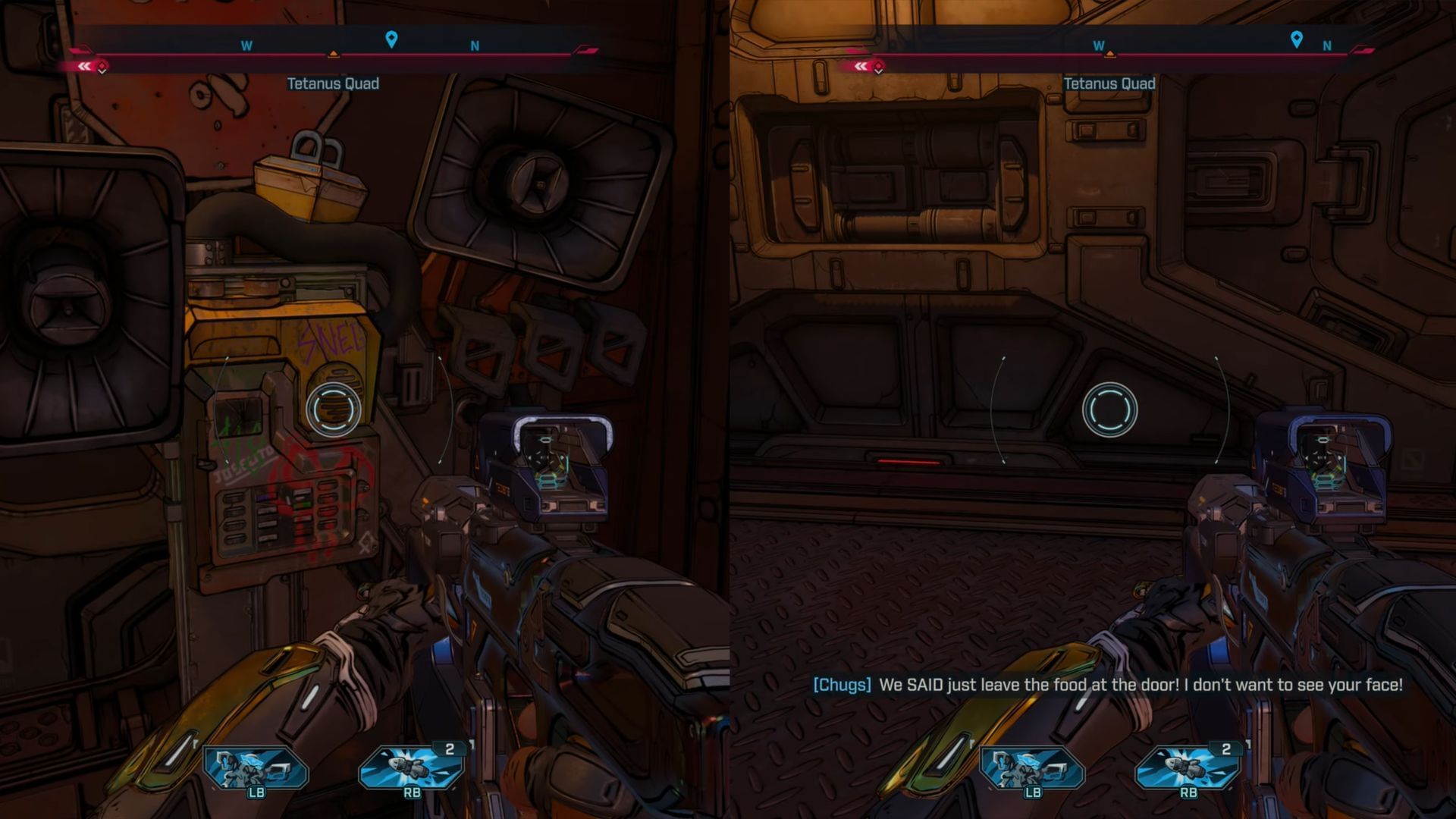 Interact with the intercom and you&#039;ll get mistaken for the food delivery (Image via Gearbox Software)
