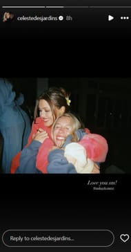 Celeste, Oilers' Leon Draisaitl's wife, Insta story - @ celestedesjardins