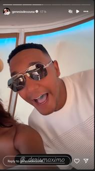 Marcell Ozuna's wife, Genesis, with his friends, Maximo Deris, shared on a social media platform. (Image Credits: Instagram/Genesisisdozuna)