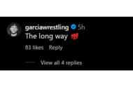 Comentario de Daniel García en la publicación de Instagram de Marina Shafir, donde te dijo su esposo Roderick Strong