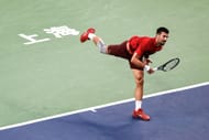 Djokovic at the Shanghai Rolex Masters last year - Source: Getty