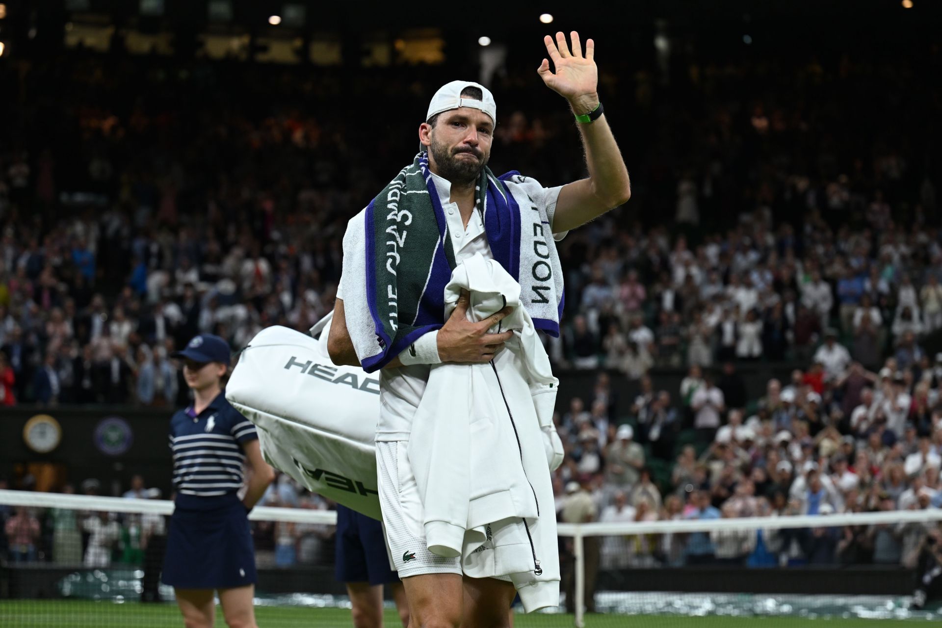 Grigor Dimitrov after his injury at the 2025 Wimbledon Championships - Source: Getty