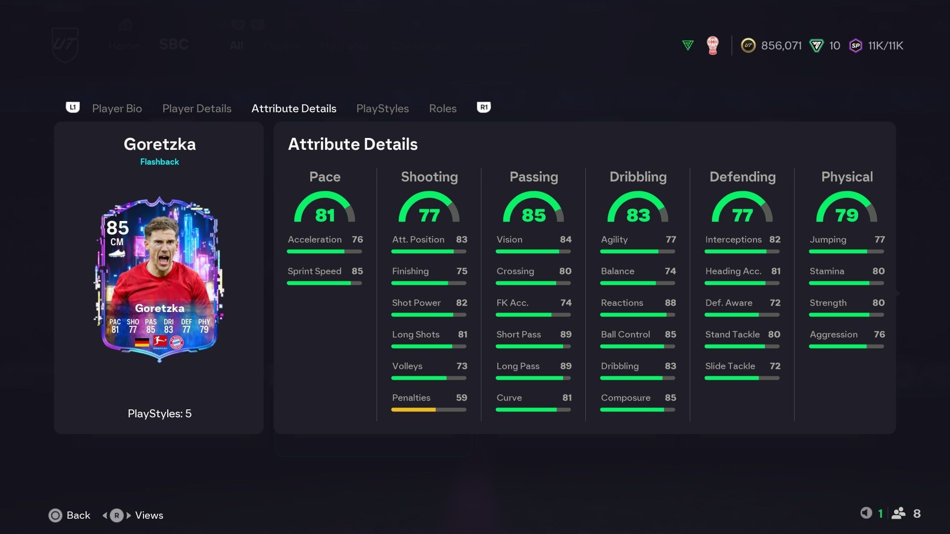 The stats (Image via EA Sports)