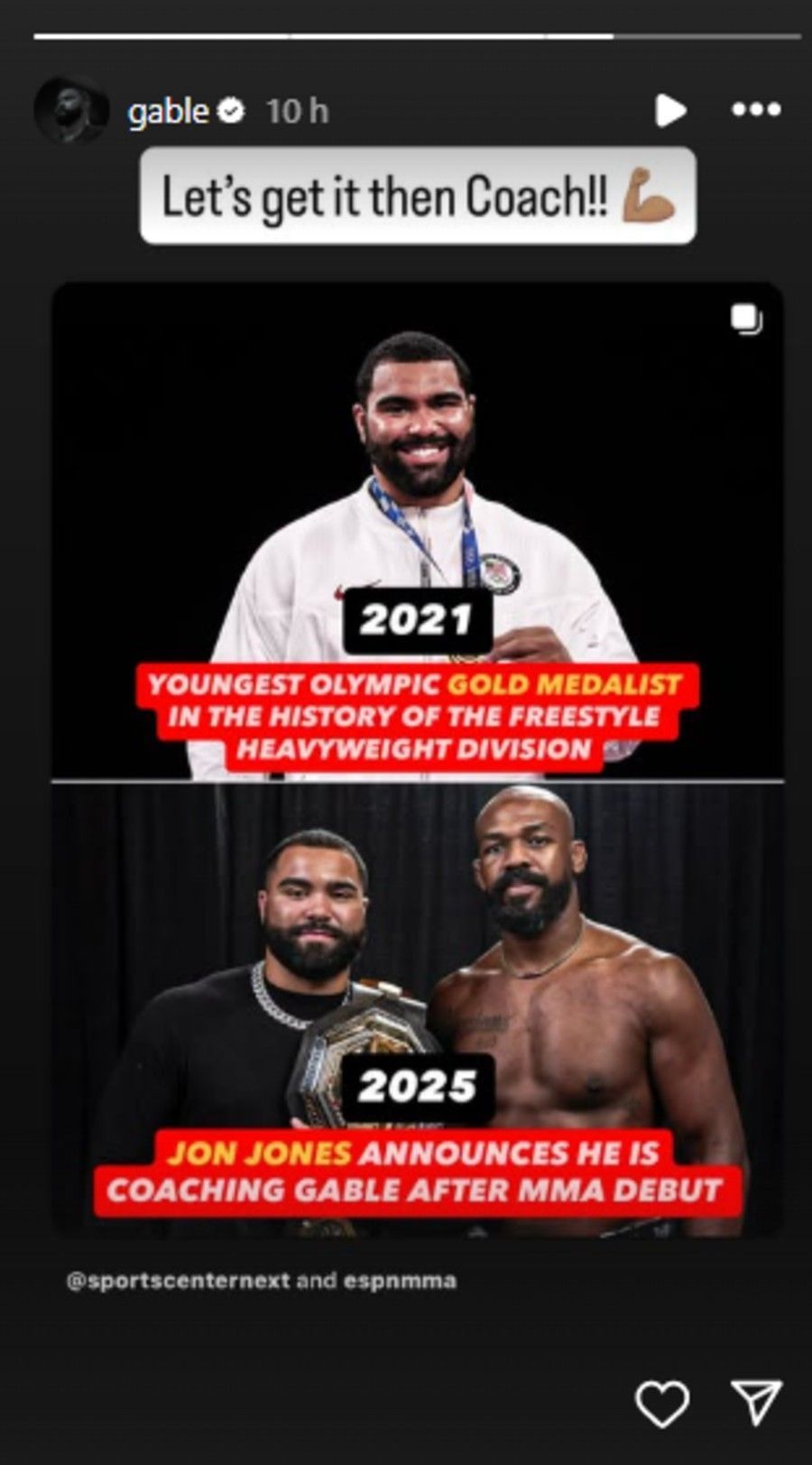 Screenshot of Steveson&#039;s Instagram story.