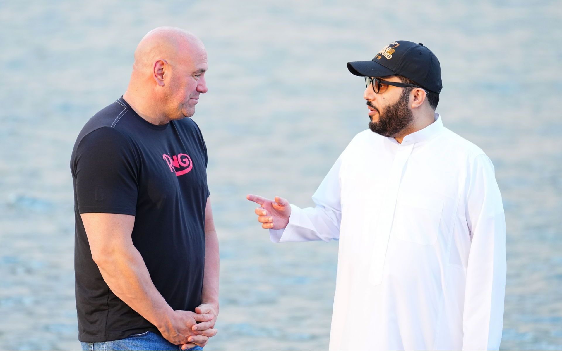 Dana White (left) enters into the world of boxing with Turki Alalshikh (right). [Image courtesy: Getty]