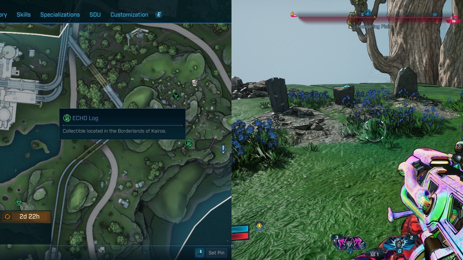 Travel to the Prospects Drill site and find three graves outside with the Log (Image via 2K)