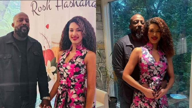 Vladimir Guerrero's girlfriend Roxeannie Rodriguez turns up glamor in a floral-printed midi dress, celebrating Rosh Hashanah with family