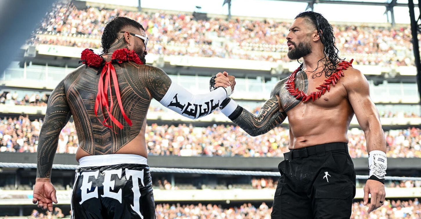 Roman Reigns and Jey Uso at WWE SummerSlam 2025 (via WWE.com)