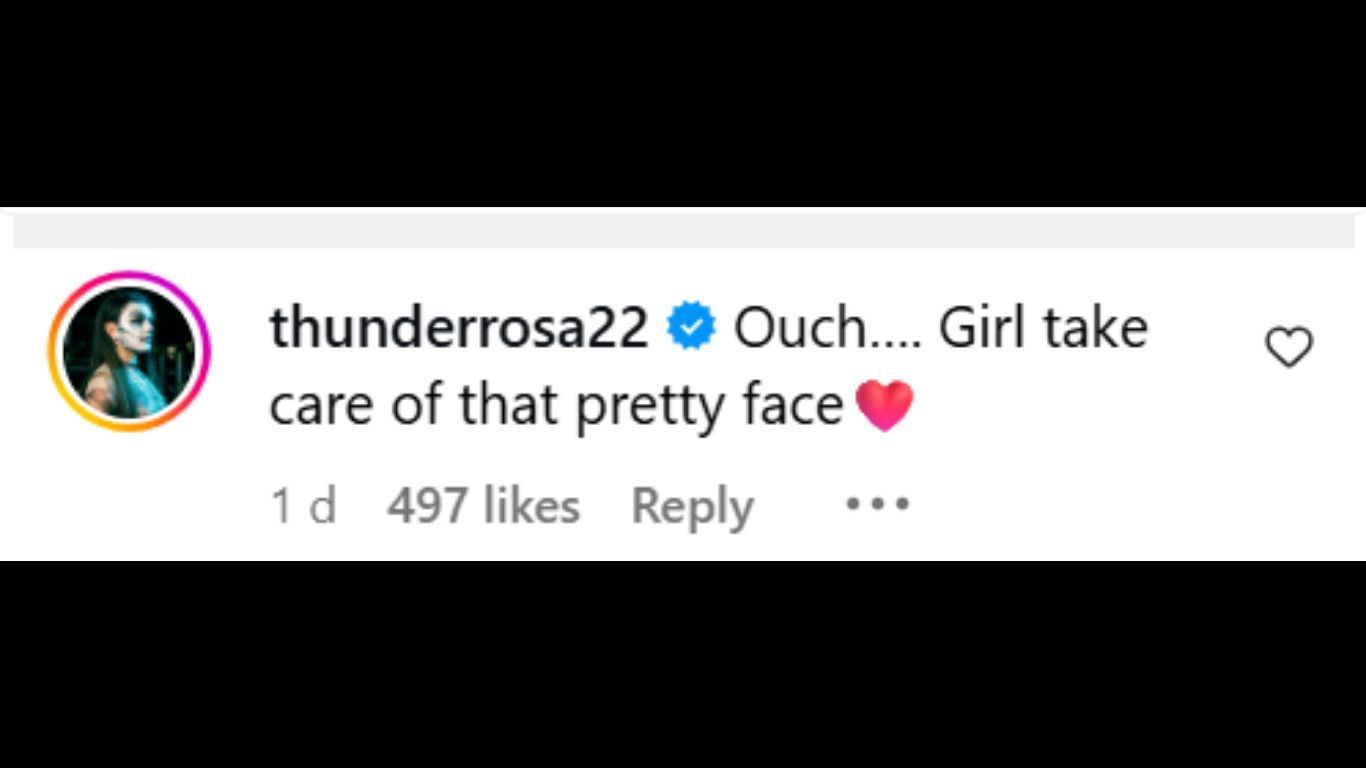 Rosa&#039;s comment [Screenshot taken from Instagram]