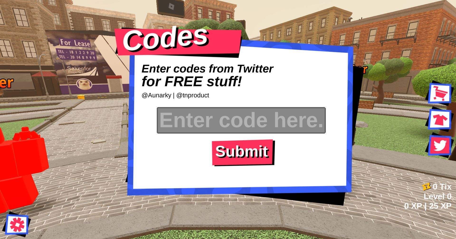 Redeem the code here (Image via Roblox)