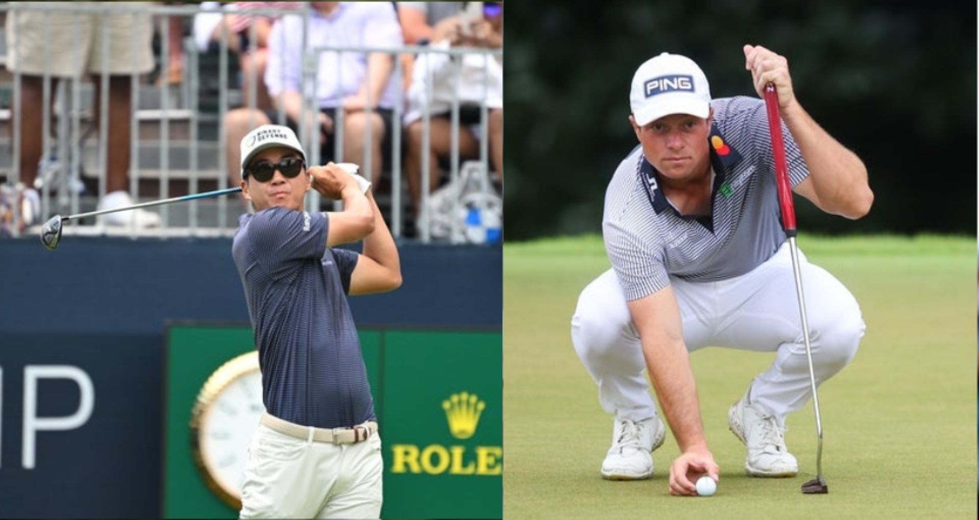 Michael Kim on the left; Viktor Hovland on the right - Source - Imagn
