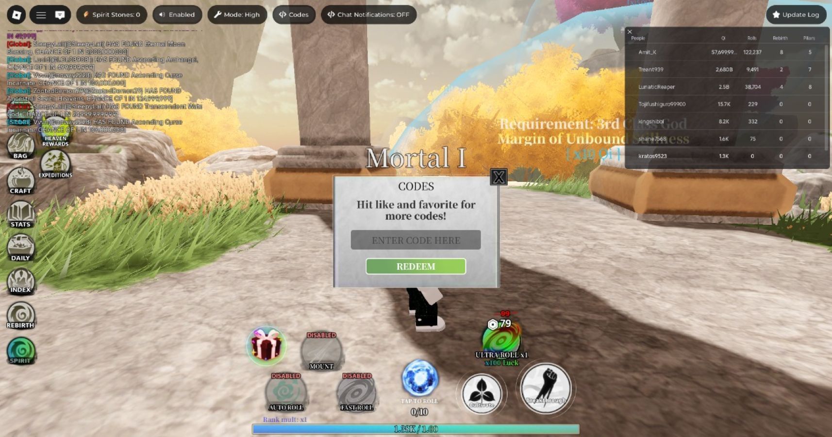 Redeem the code here (Image via Roblox)