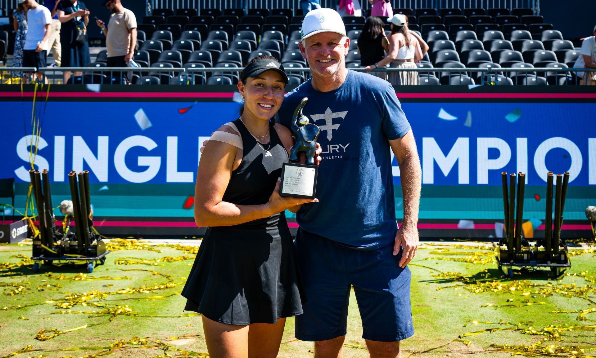  Jessica Pegula with her coach Mark Knowles at the Bad Homburg Open in Germany (Photo by Getty Images)