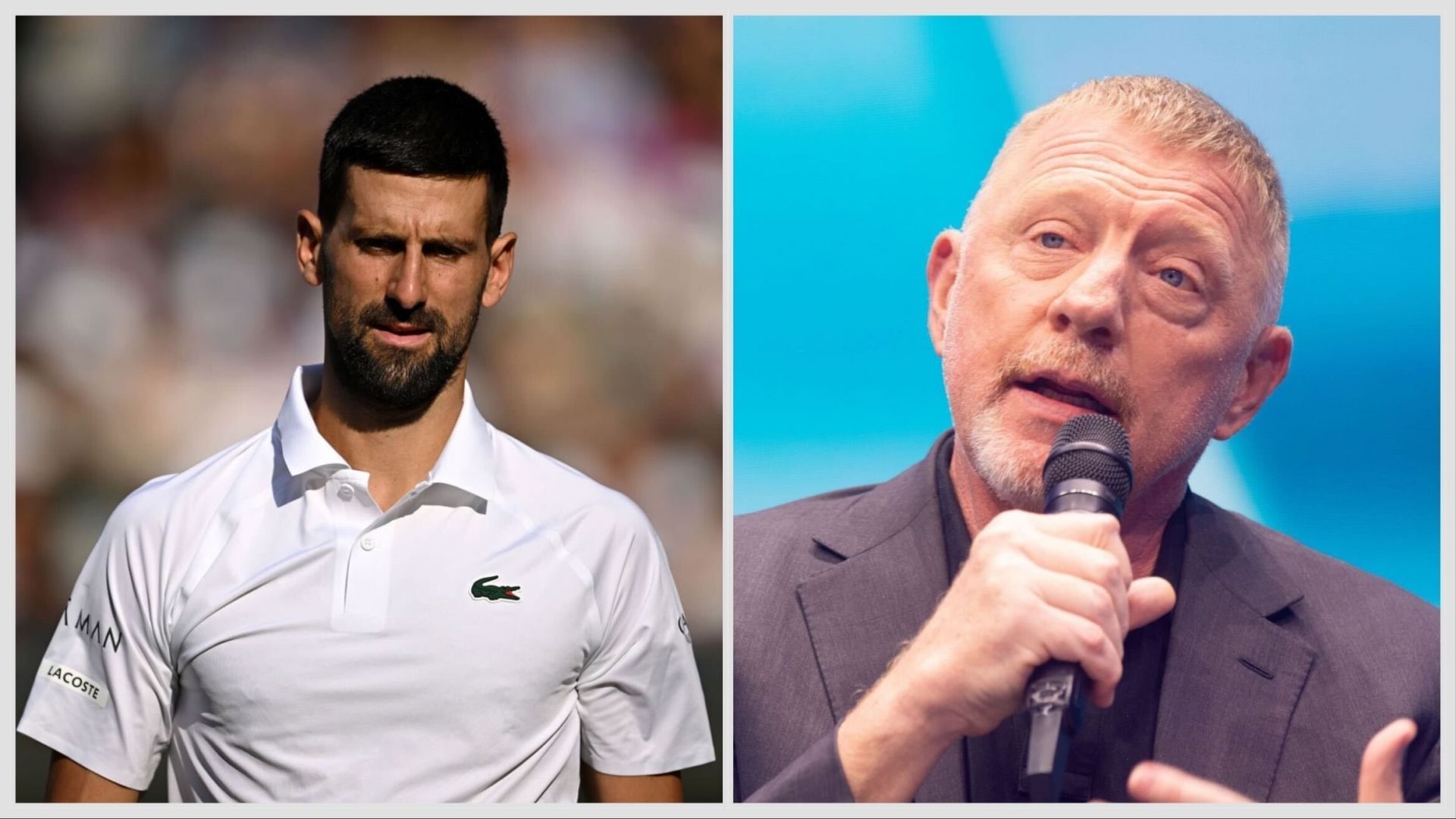 Novak Djokovic and Boris Becker
