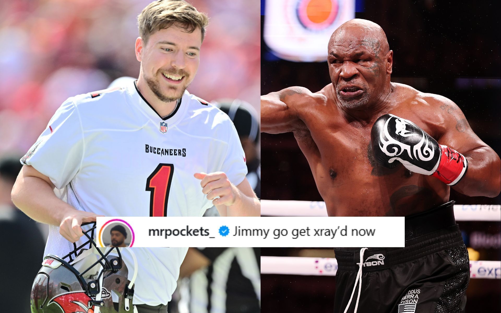 Fans react to MrBeast taking a body shot from Mike Tyson. [Images courtesy: Getty]