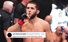 "Striking clinic coming up?" - Fans react to footage of Islam Makhachev sharpening his striking skills ahead of Jack Della Maddalena clash