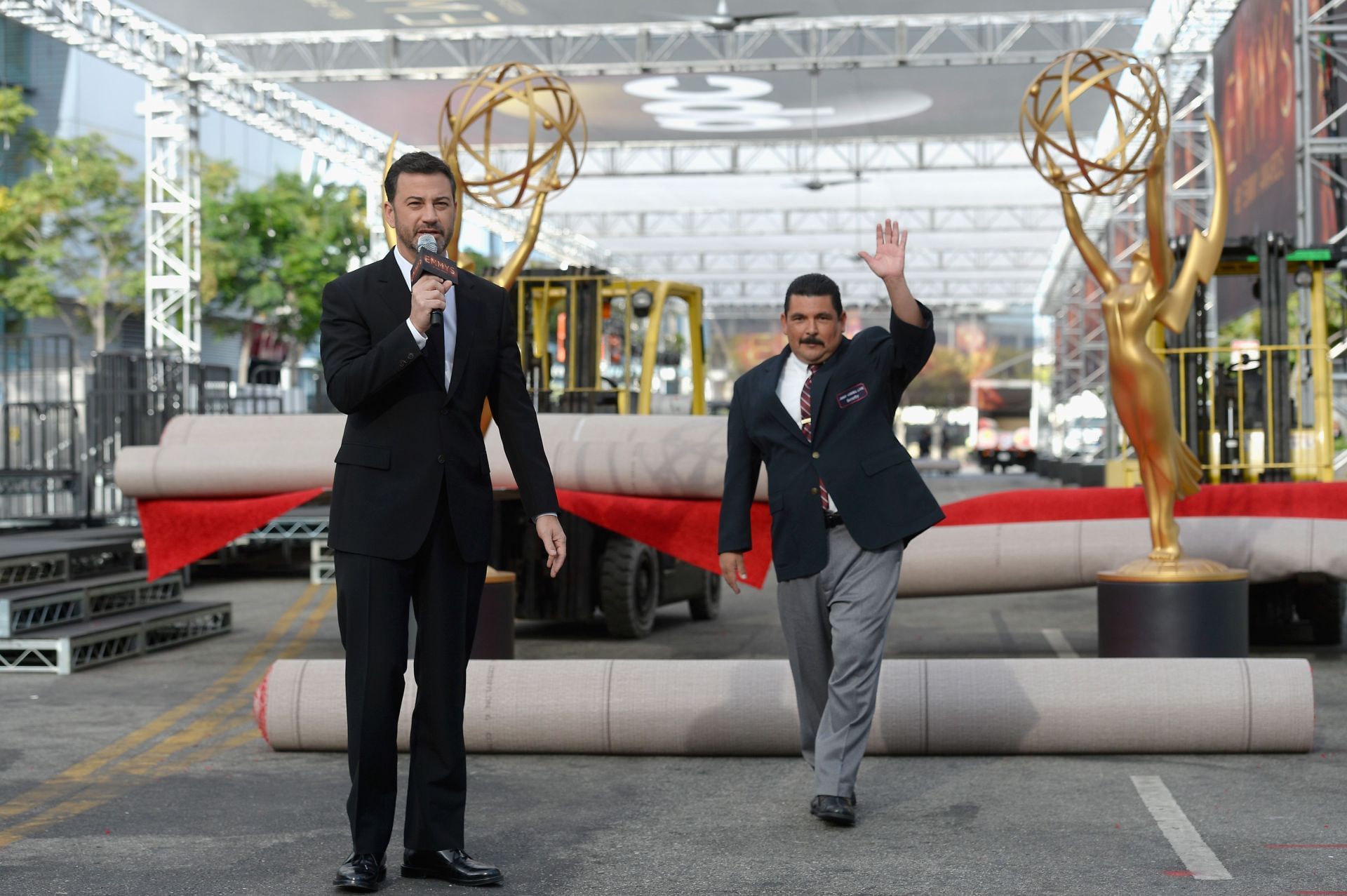 Jimmy Kimmel's sidekick Guillermo Rodriguez was reportedly seen dodging questions as he left the studio after his talk show was suspended
