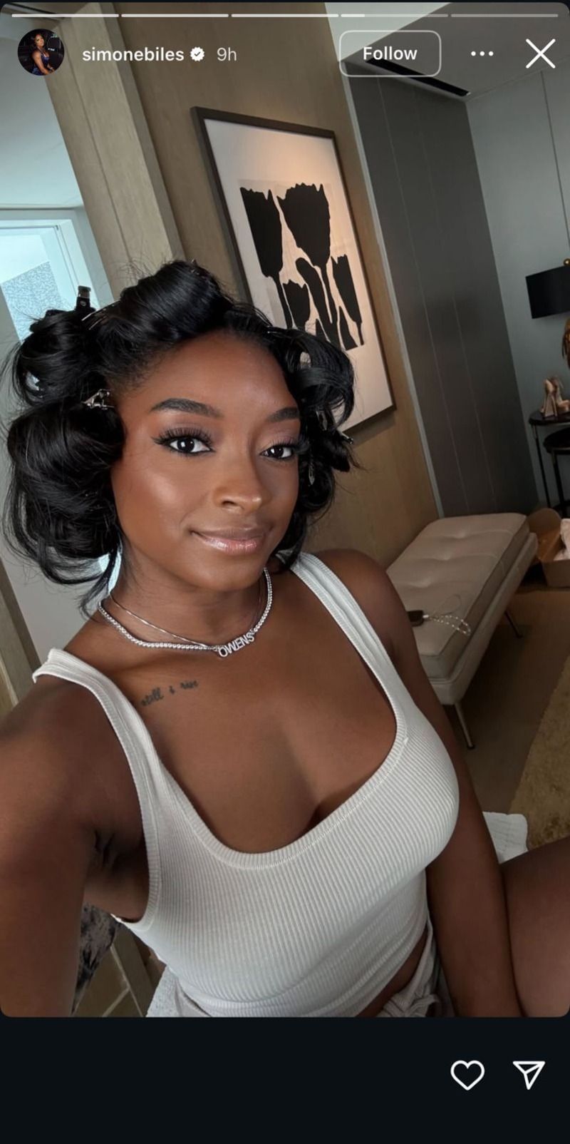 Still taken from Biles&#039; Instagram (Source: @simonebiles/Instagram)