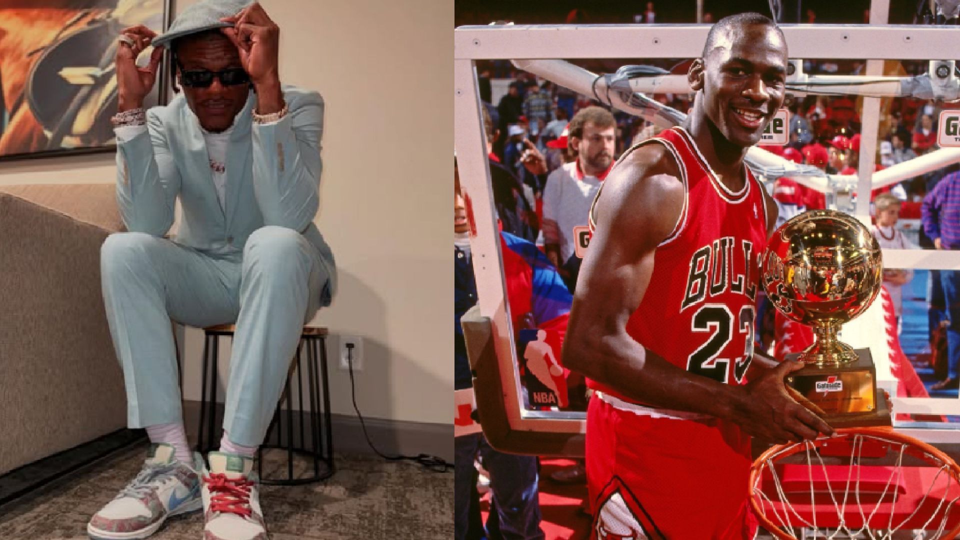 An image of Lamar Jackson and Michael Jordan
