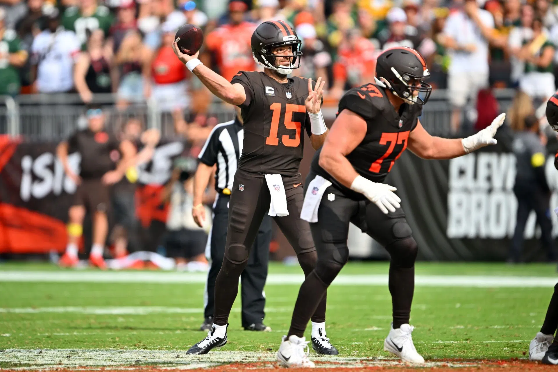 Joe Flacco at Green Bay Packers v Cleveland Browns - Source: Getty
