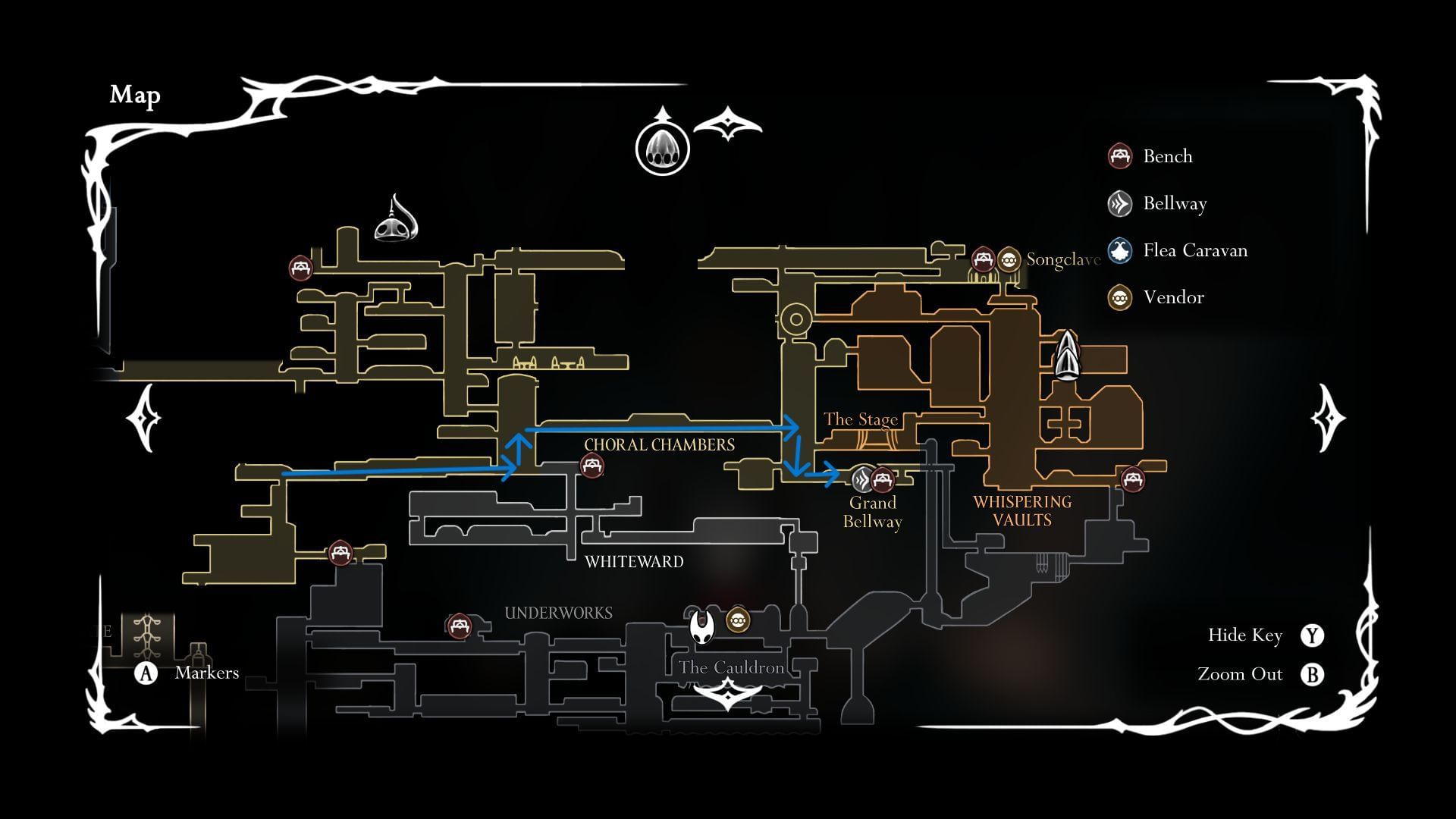 Path to Grand Bellway (Image via SK Gaming | Team Cherry)