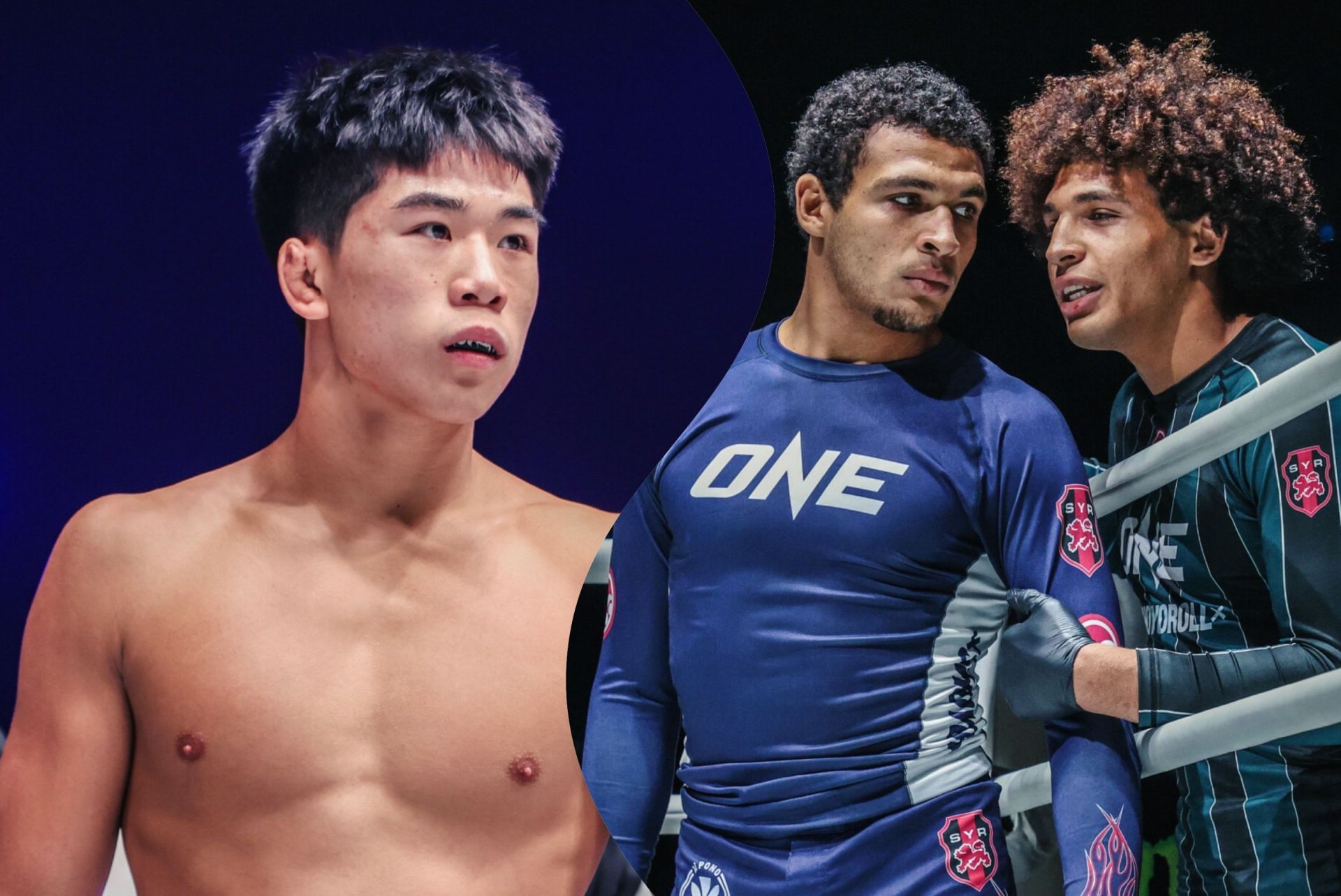 (From left) Adrian Lee, Tye Ruotolo, and Kade Ruotolo. [Images: ONE Championship]