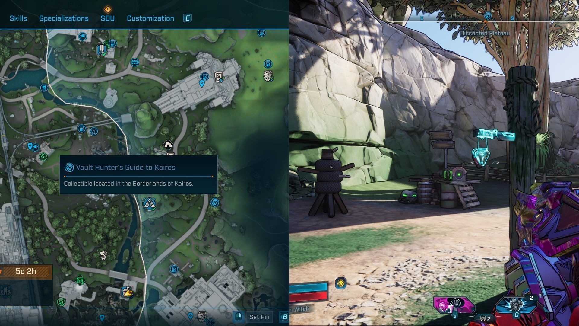 Find the practice dummy to find the Vault Hunter&rsquo;s Guide (Image via 2K)
